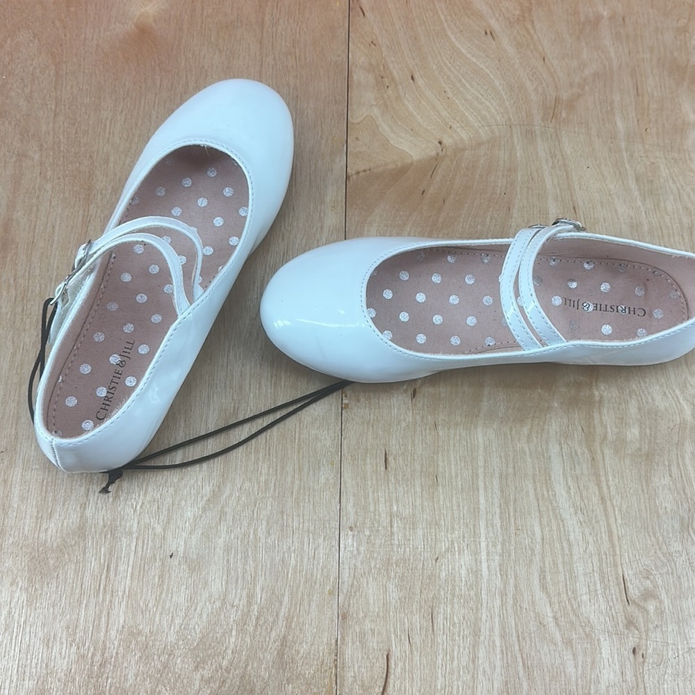 Christie & Jill new girls size 3 dress shoe pageant shoe white patent - Picture 7 of 7